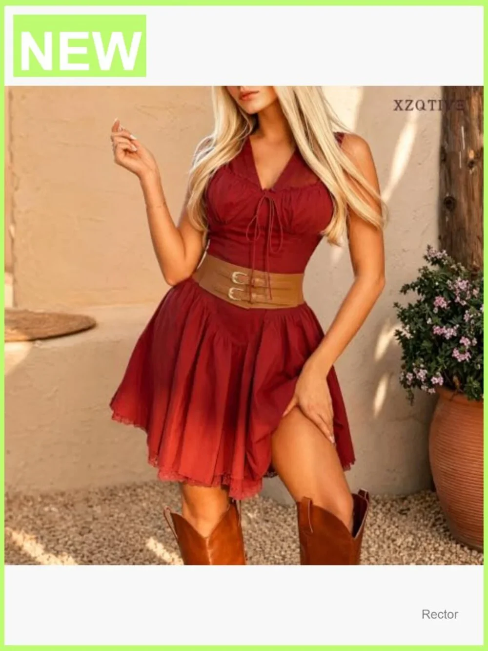 Wide Elastic Waist Leather Belt Double Gold Buckle Vintage Stretchy Corset